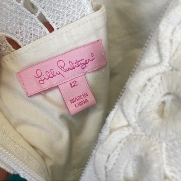 Lilly Pulitzer Sandi Stretch Lace Shift Mini Dress Size 12 - Picture 8 of 8